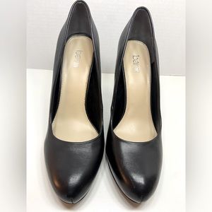 Bar III Black Leather Heels 8W